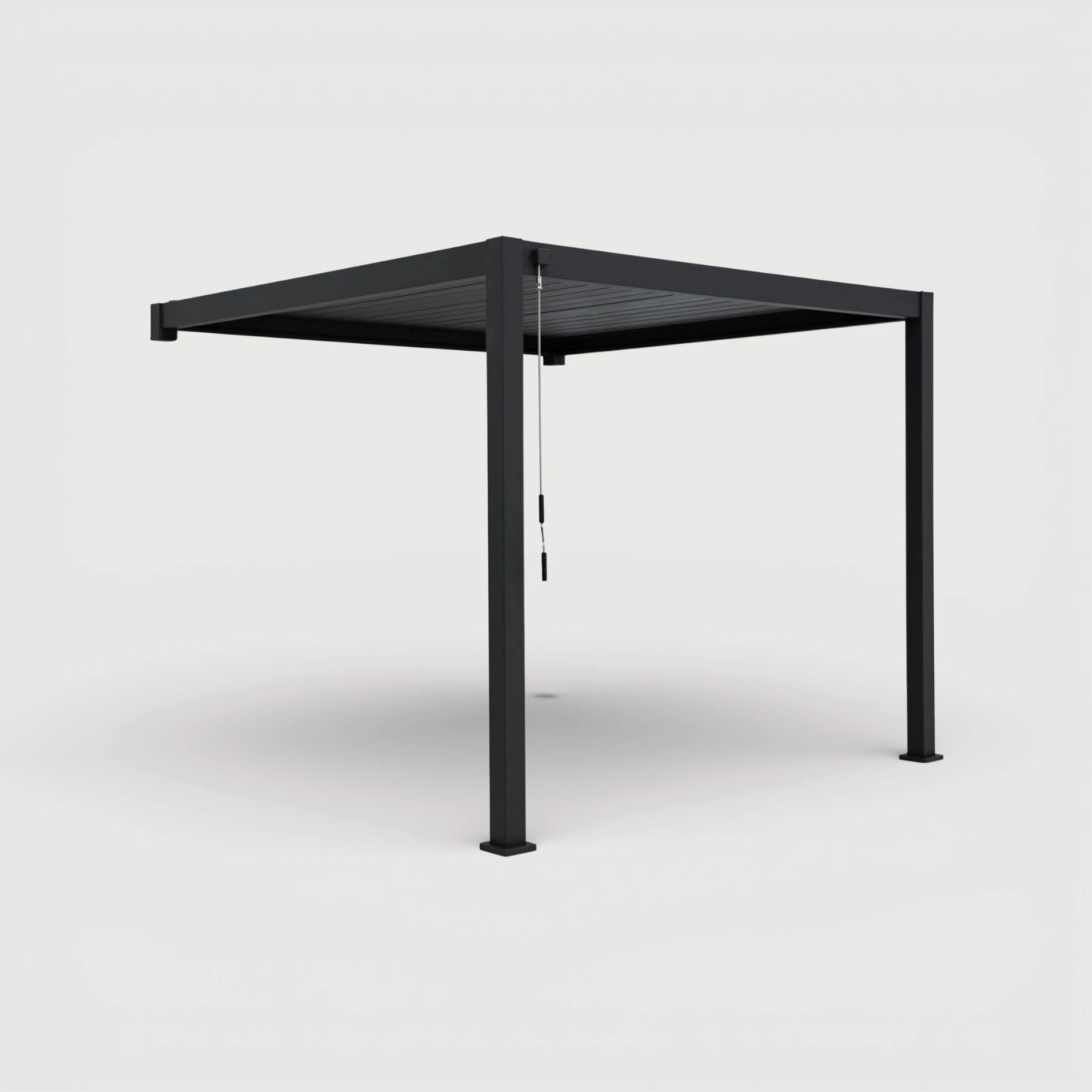 Pergola Eclipse – Wall-mounted Anthracite 3x4 m