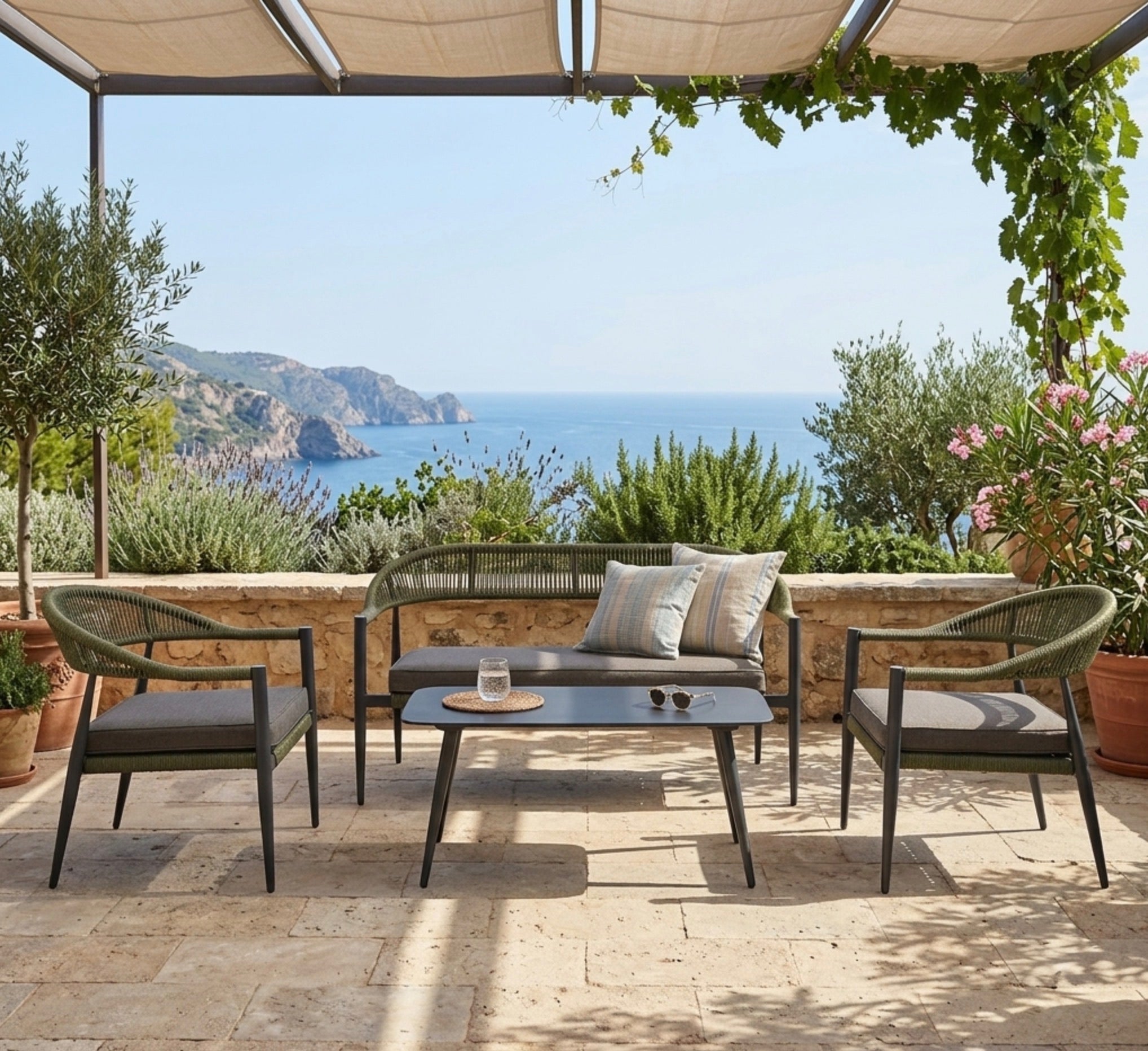 Oliver outdoor lounge set olive