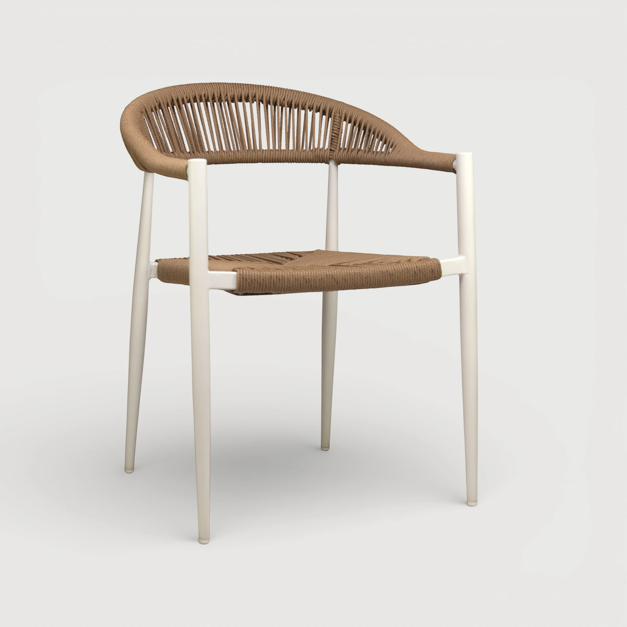 Oliver zunanji stol bel-naraven