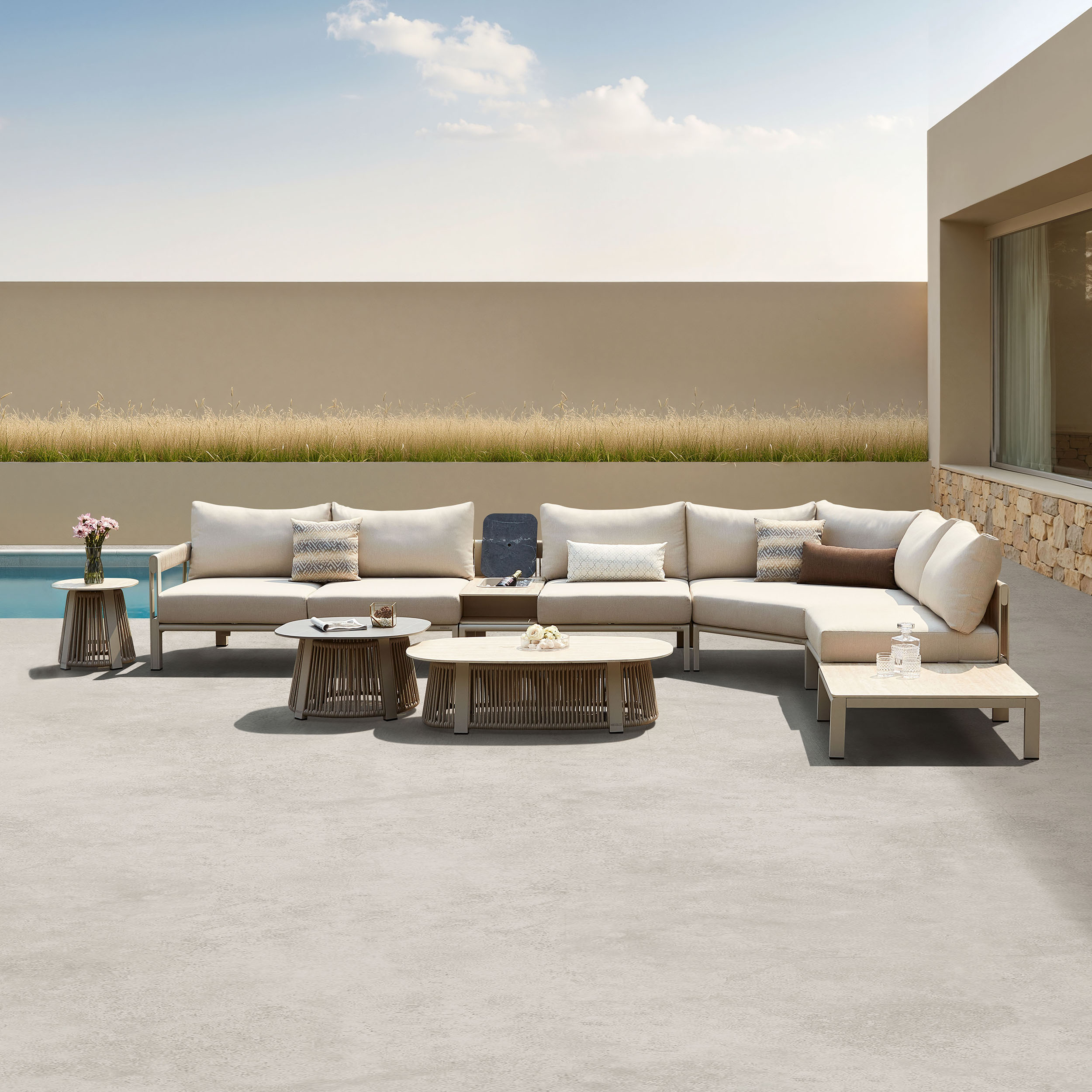 Paro kotni XL lounge set siv