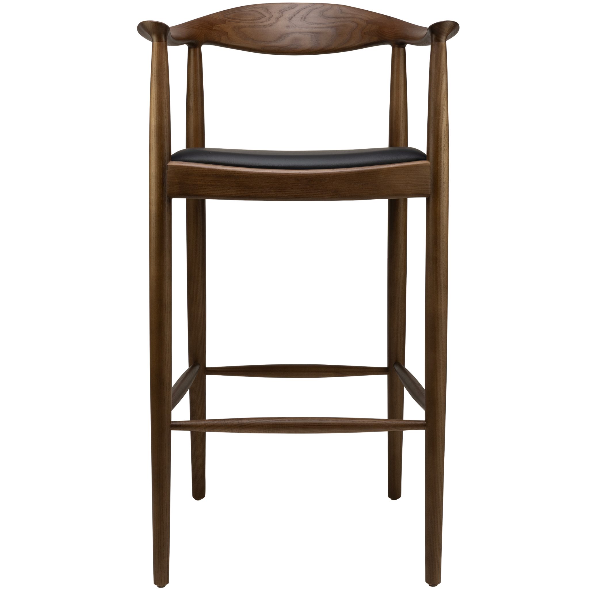 SCANDI BARSTOOL ASHWOOD/LEATHER