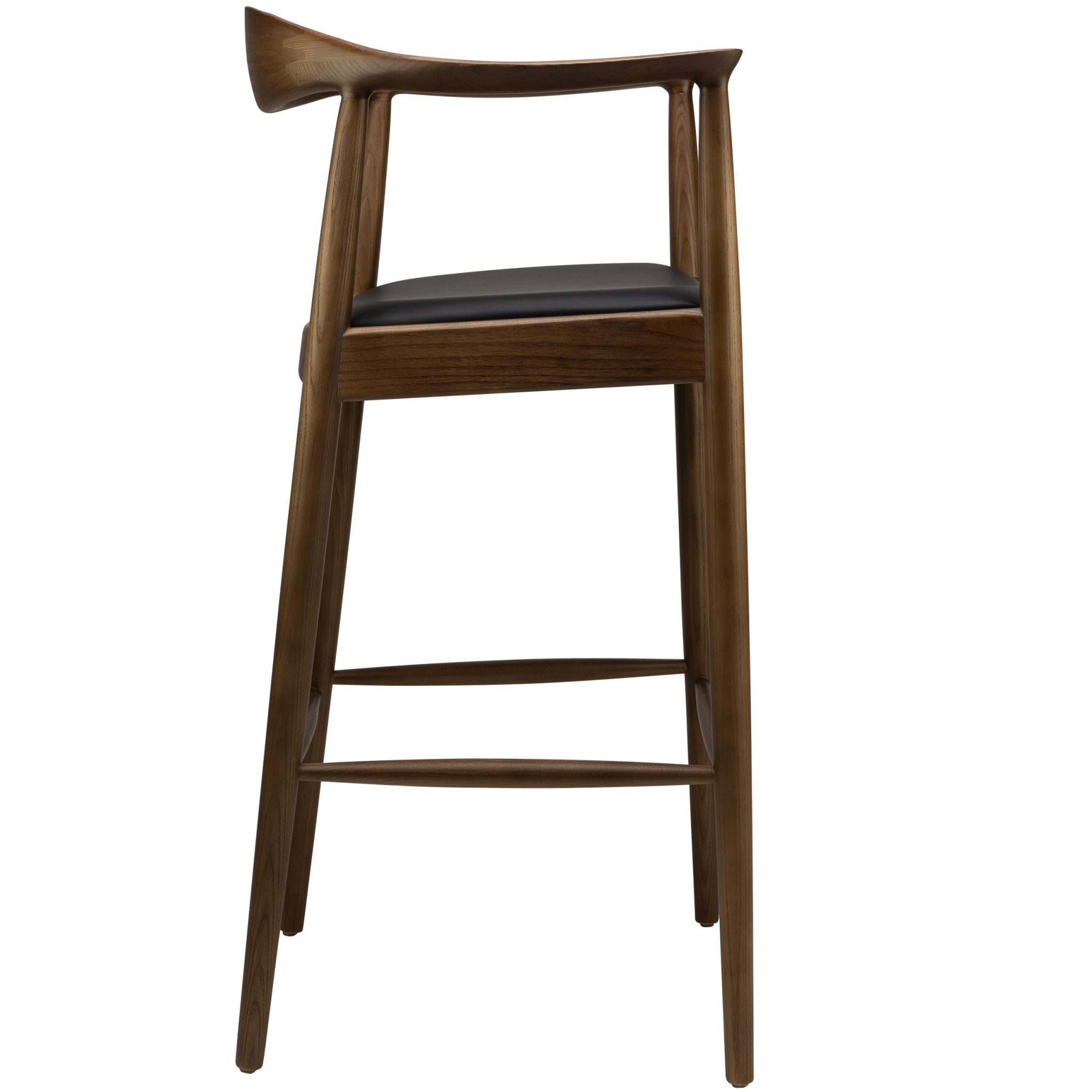 SCANDI BARSTOOL ASHWOOD/LEATHER
