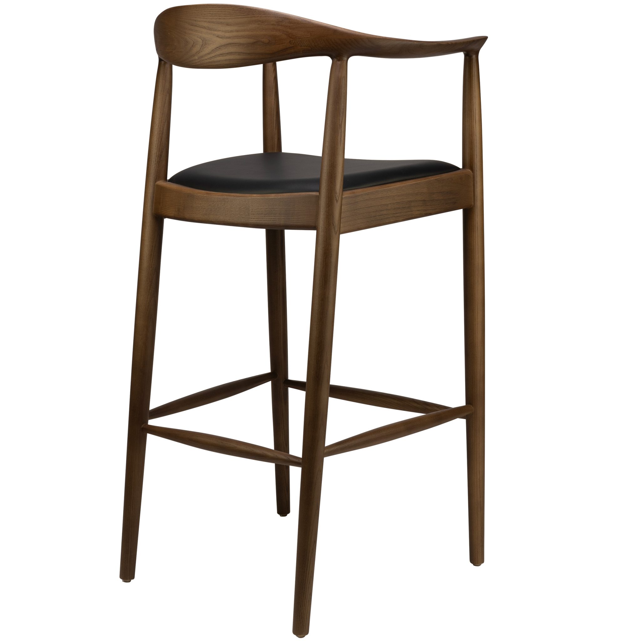 SCANDI BARSTOOL ASHWOOD/LEATHER