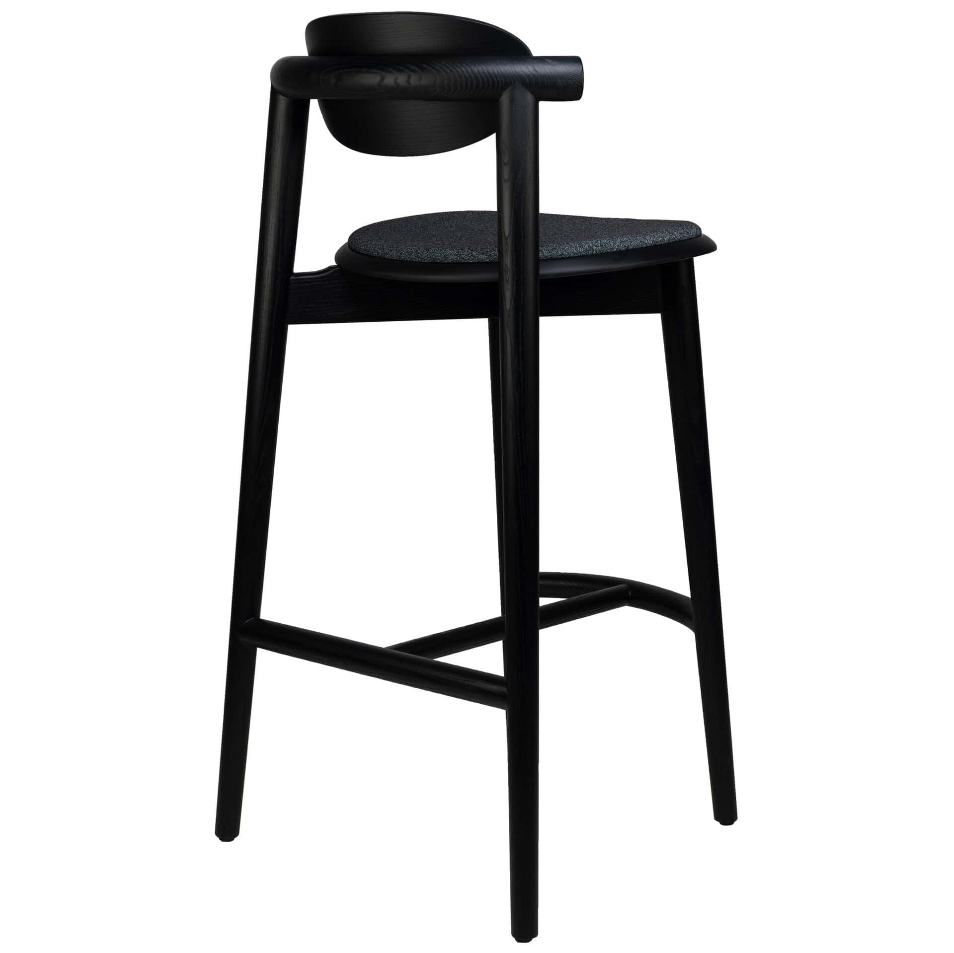 NORRY BARSTOOL BLACK ASH WOOD/BLACK GREEN
