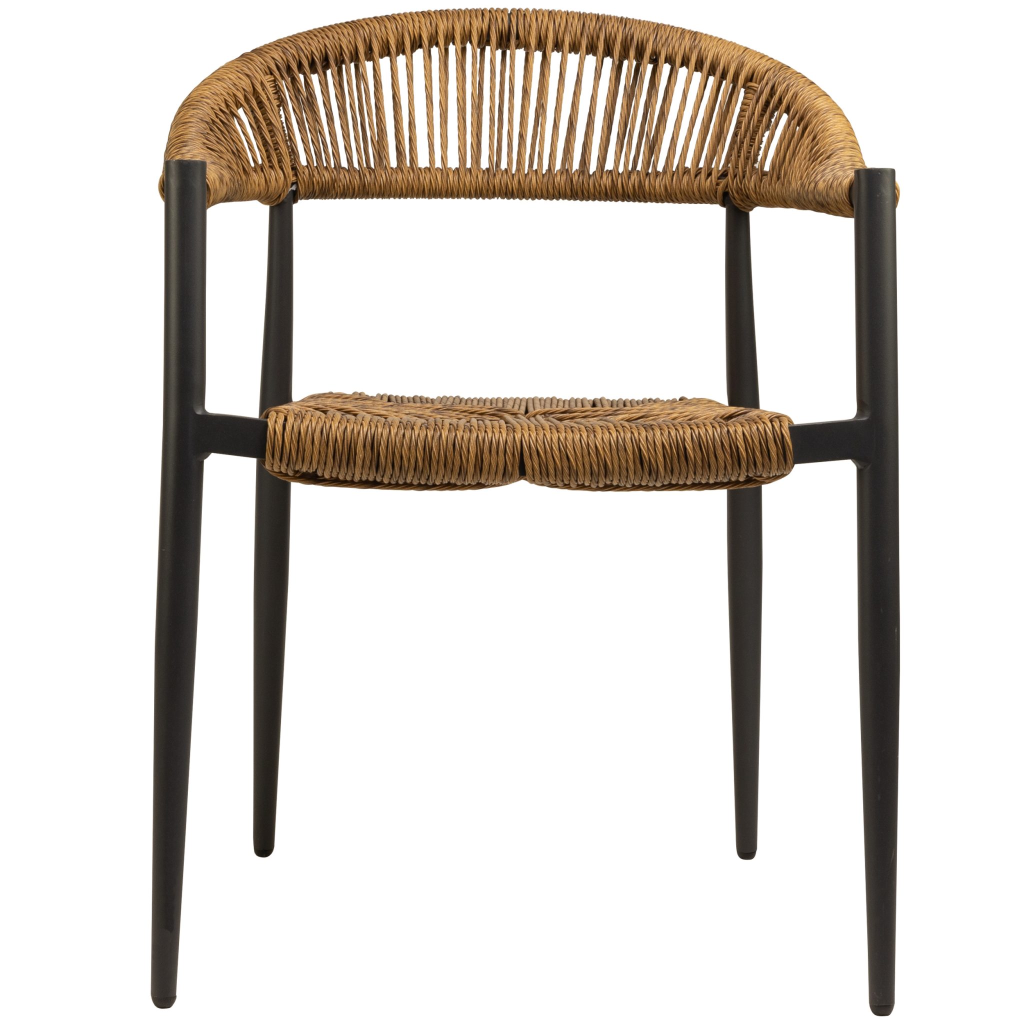 Oliver zunanji stol grafitno- naraven