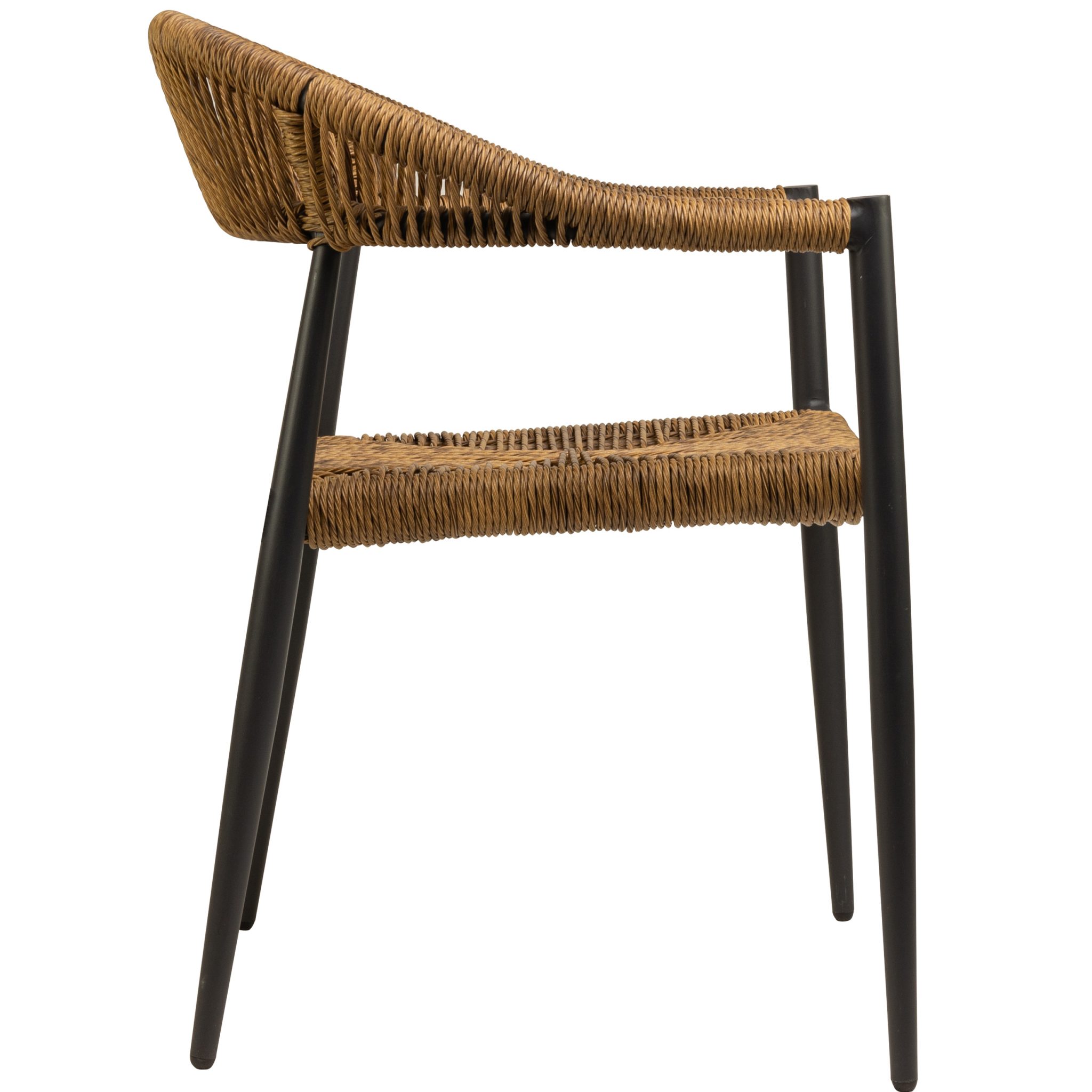 Oliver zunanji stol grafitno- naraven