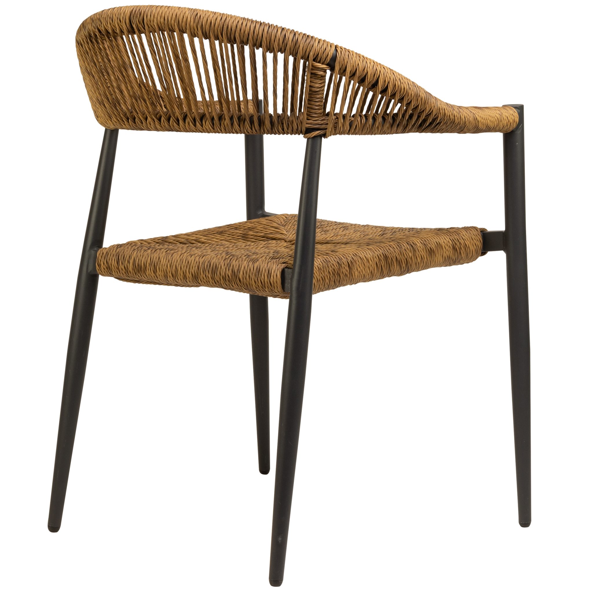 Oliver zunanji stol grafitno- naraven