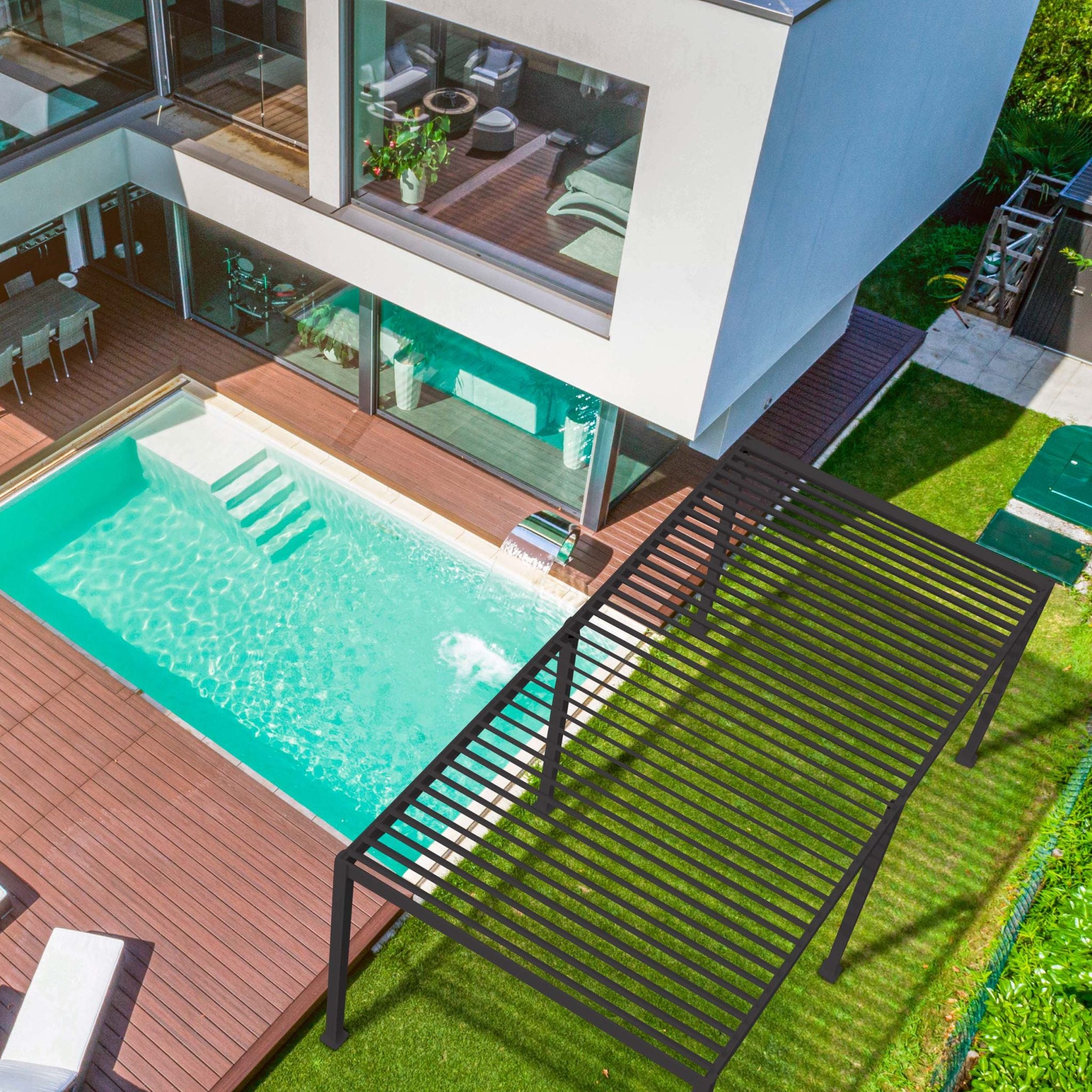 Pergola Eclipse Anthracite – 3X6 m