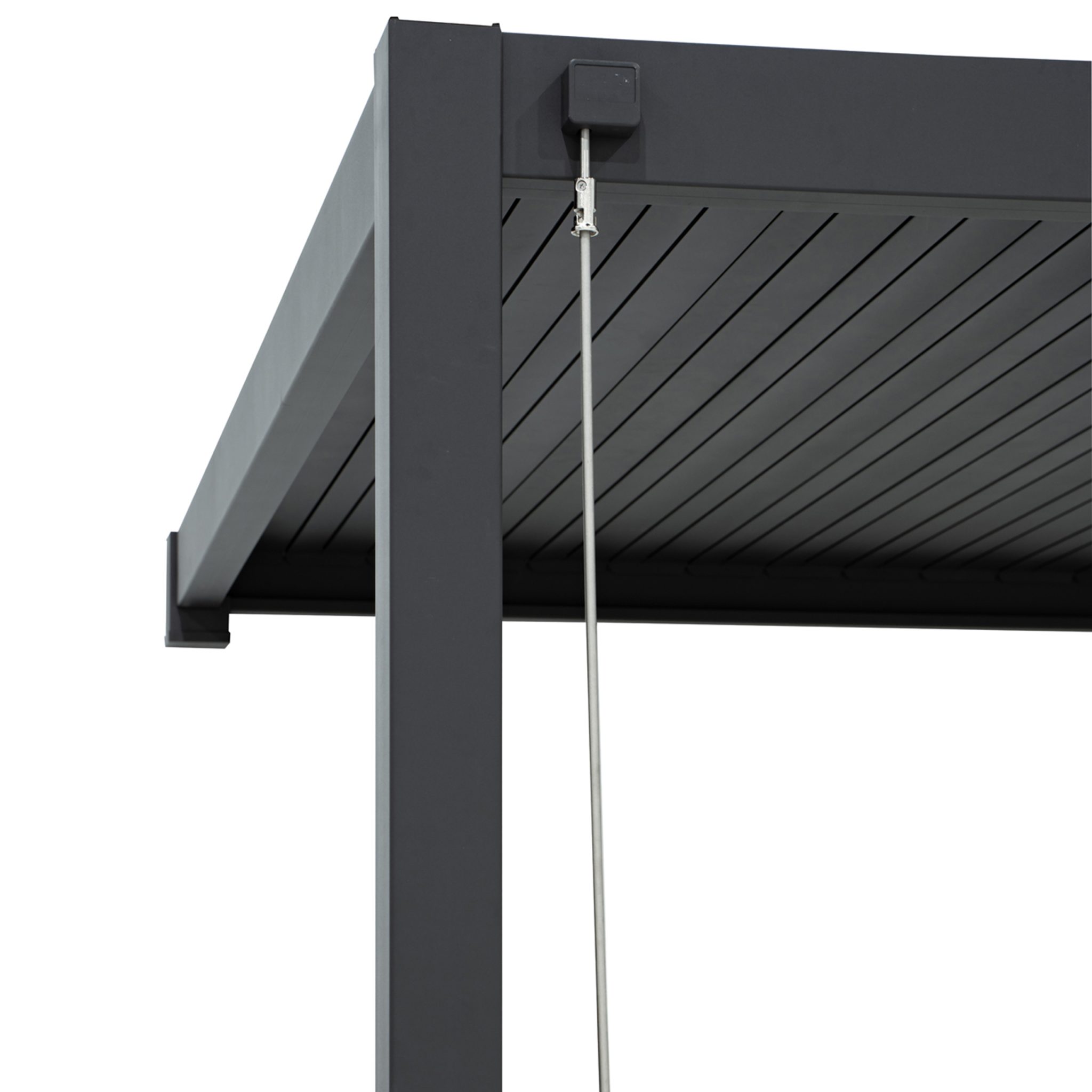 Pergola Eclipse – Wall-mounted Anthracite 3x6 m