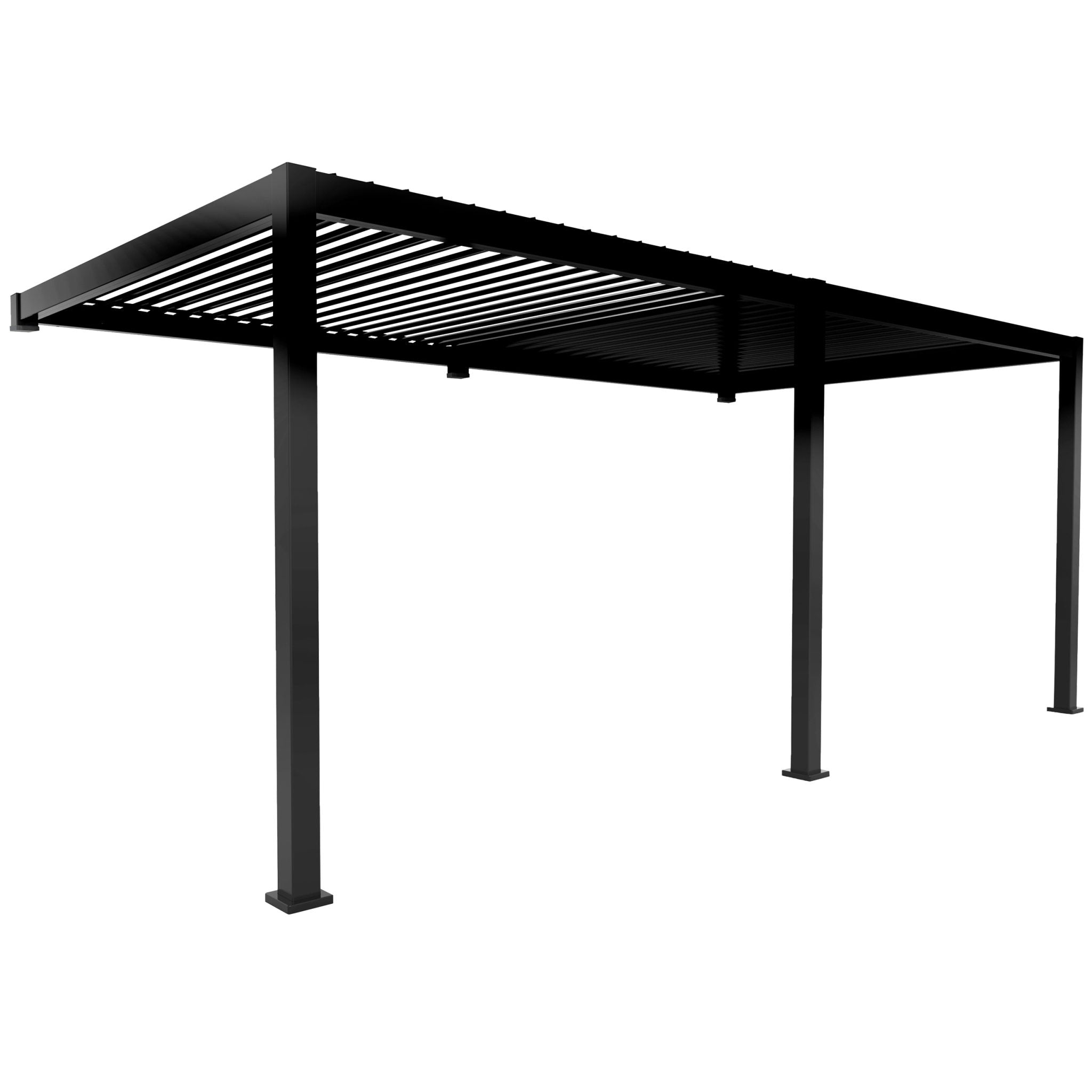 Pergola Eclipse – Wall-mounted Anthracite 3x6 m