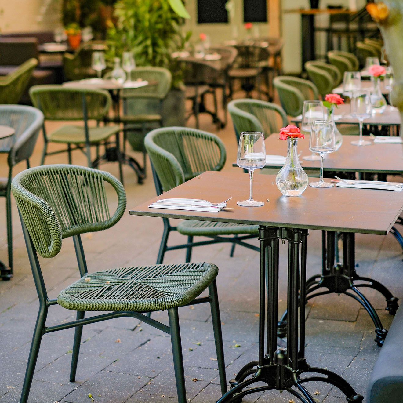 Jason zunanji stol grafitno-zelen