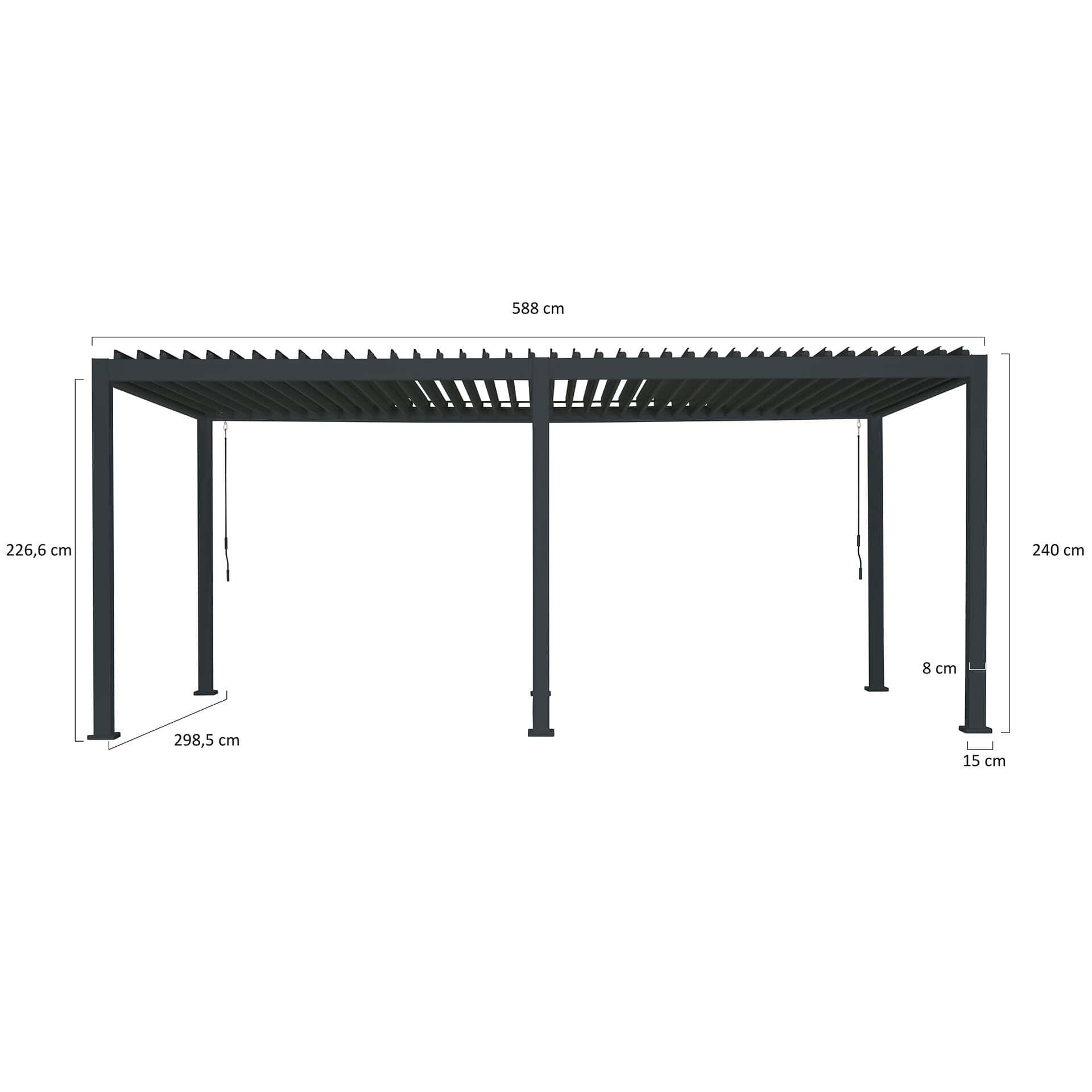 Pergola Eclipse Basic– Anthracite 3x6 m