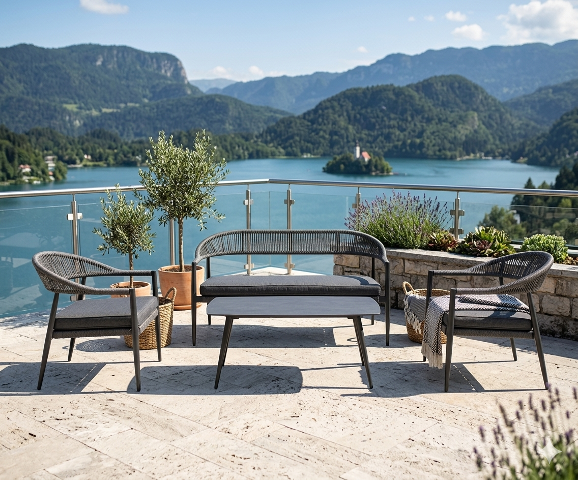 Oliver outdoor lounge set anthracite