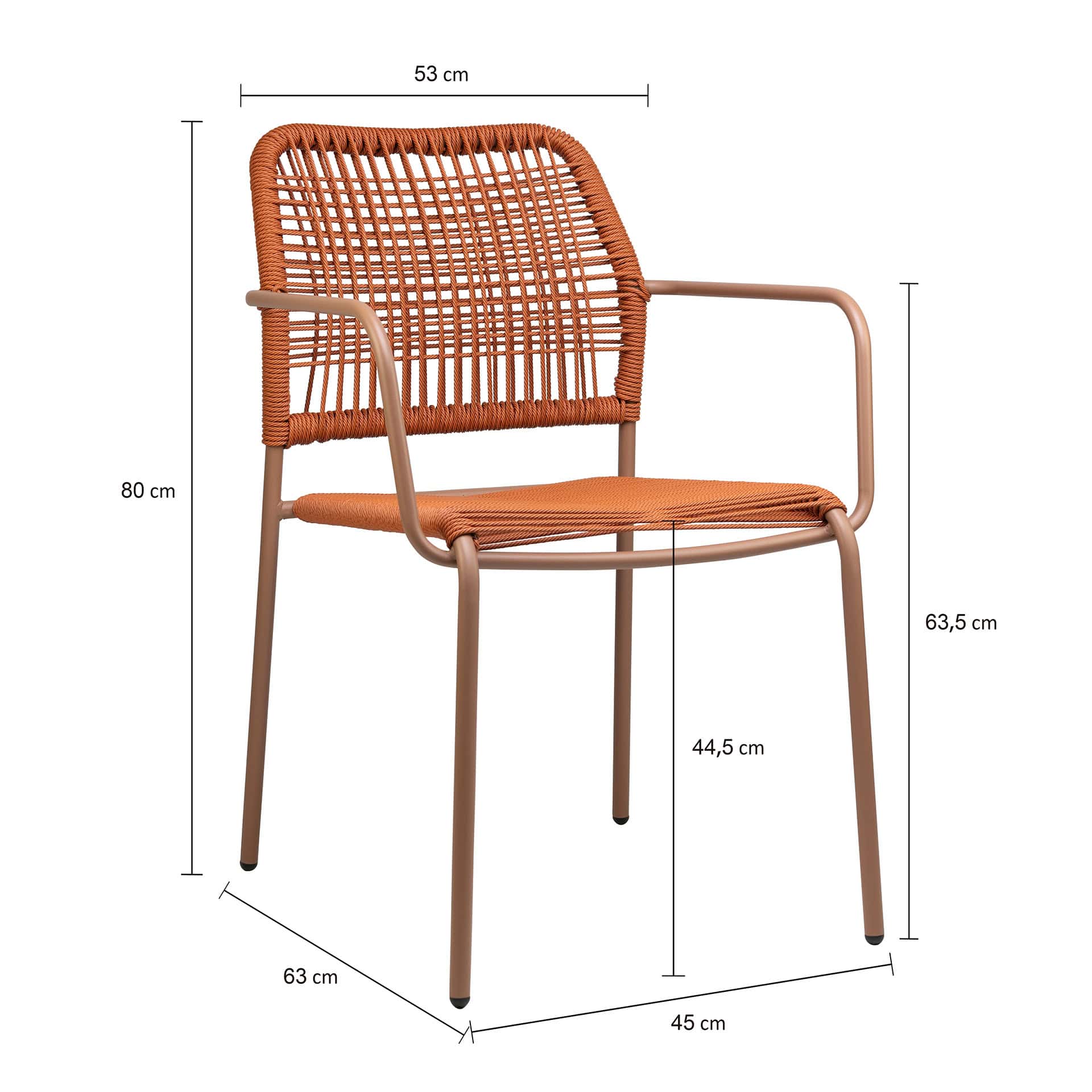 TWISTER OUTDOOR CHAIR ORANGE
