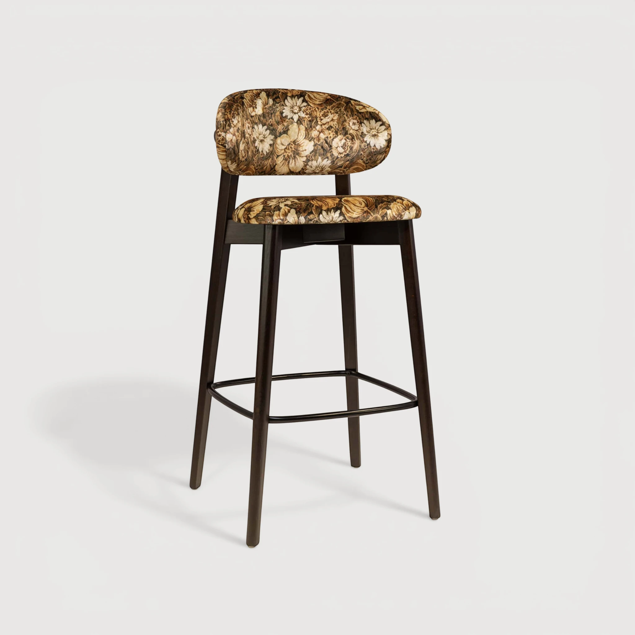 Lorry barski stol rjave rože