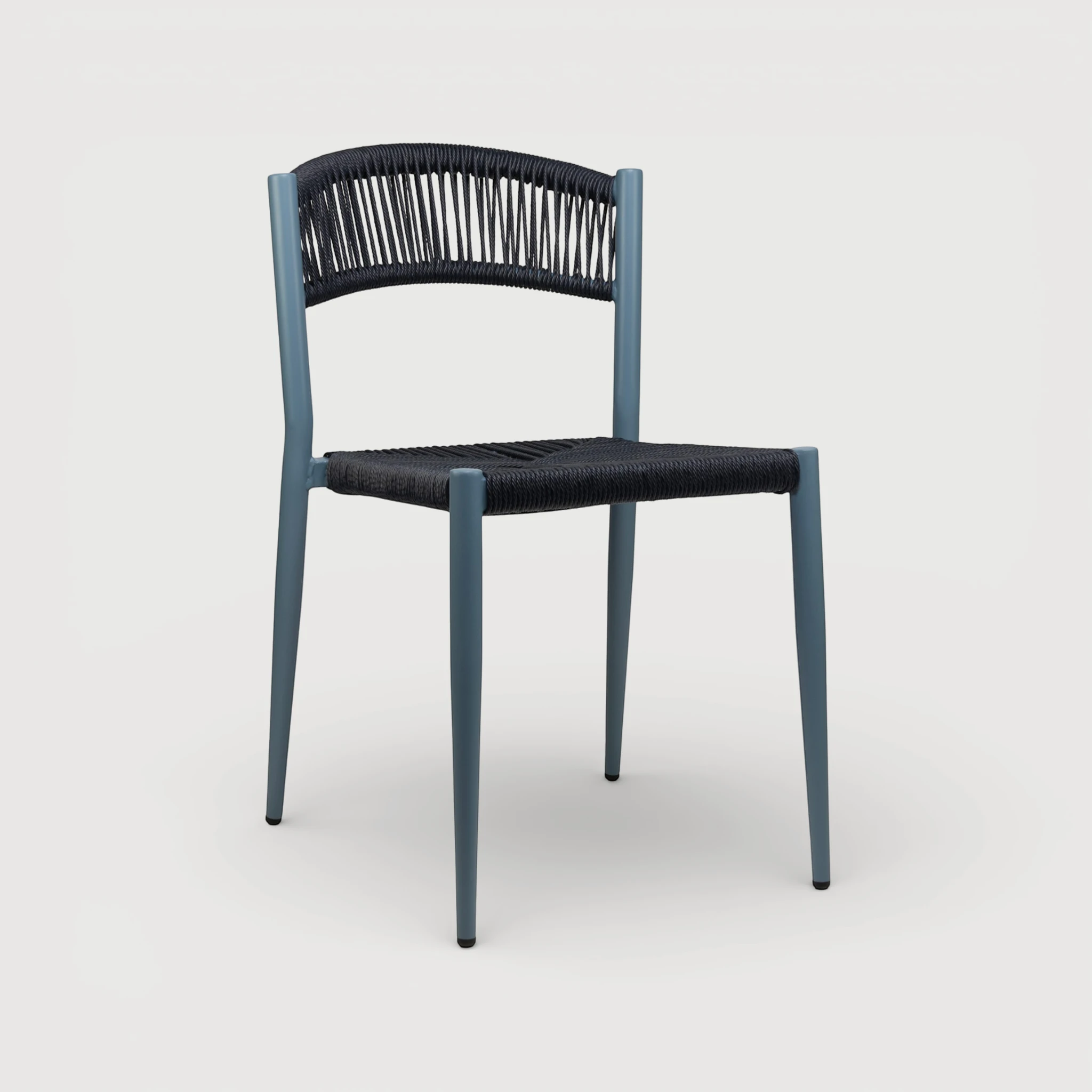 Oliver zunanji stol brez naslonjala za roke moder