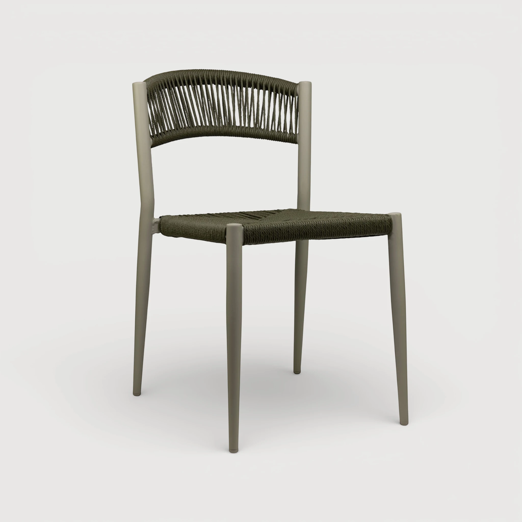 Oliver zunanji stol brez naslonjala za roke zelen