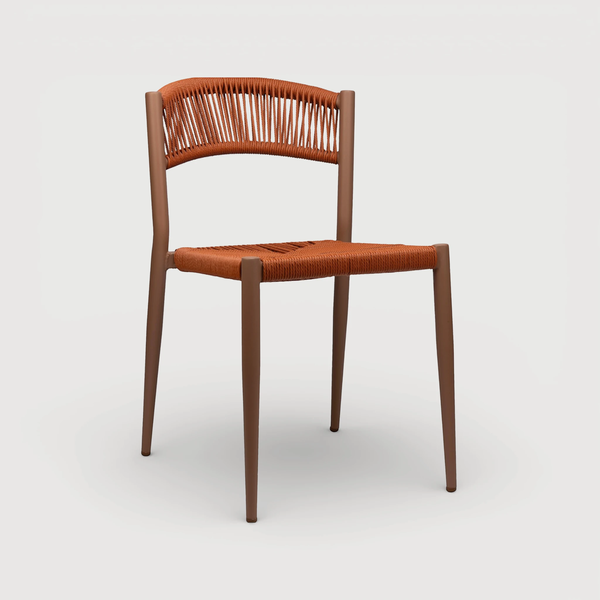 Oliver zunanji stol brez naslonjala za roke rdeč