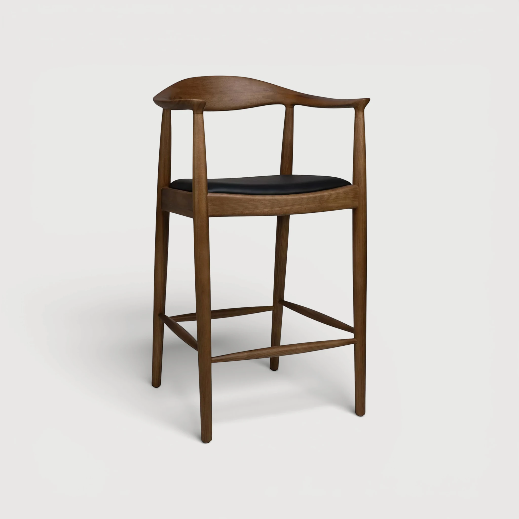 SCANDI NIZEK BARSKI STOL JESEN IN USNJE