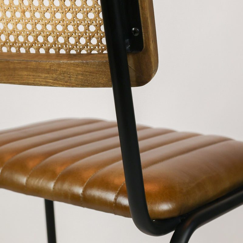Jens low barstool cognac