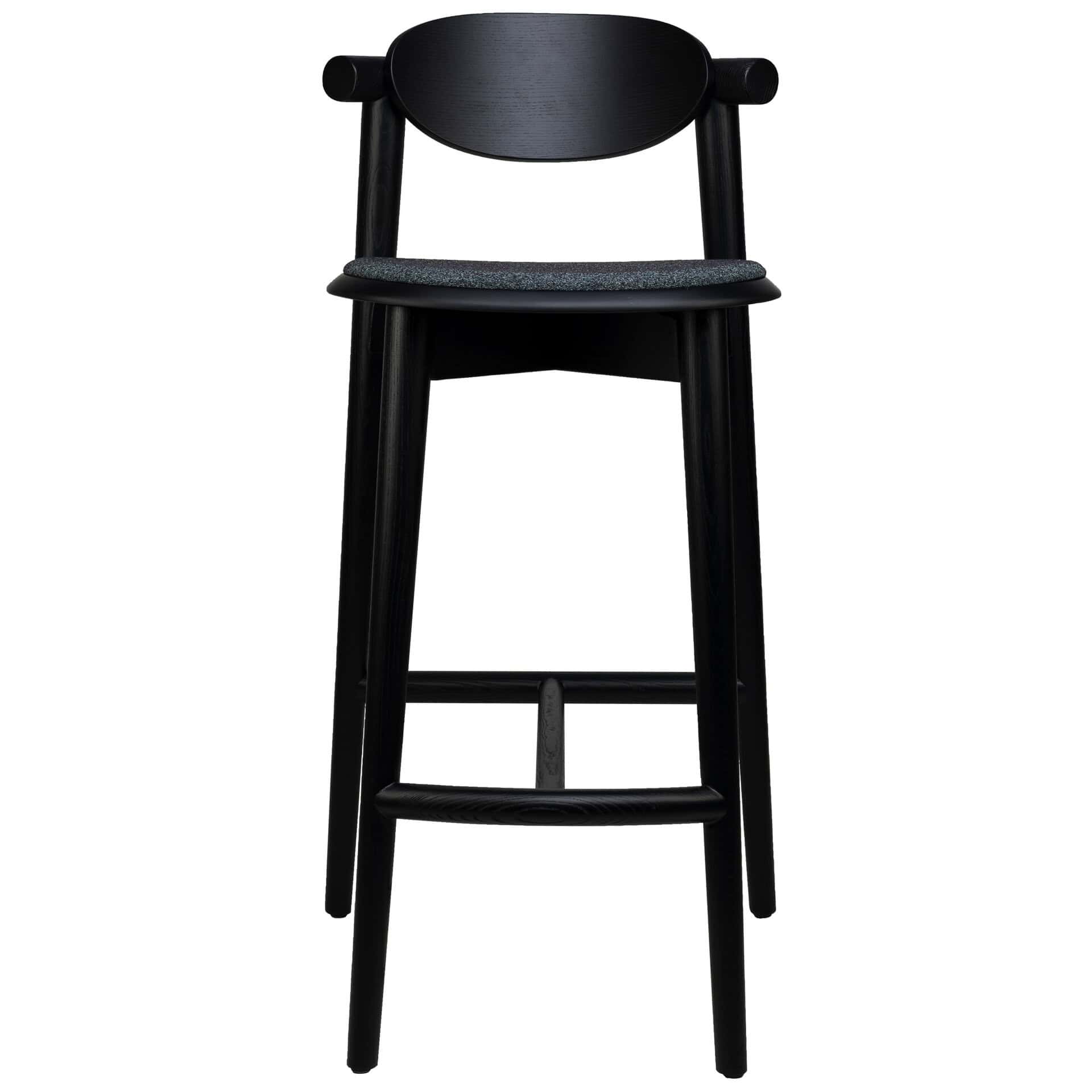NORRY BARSTOOL BLACK ASH WOOD/BLACK GREEN