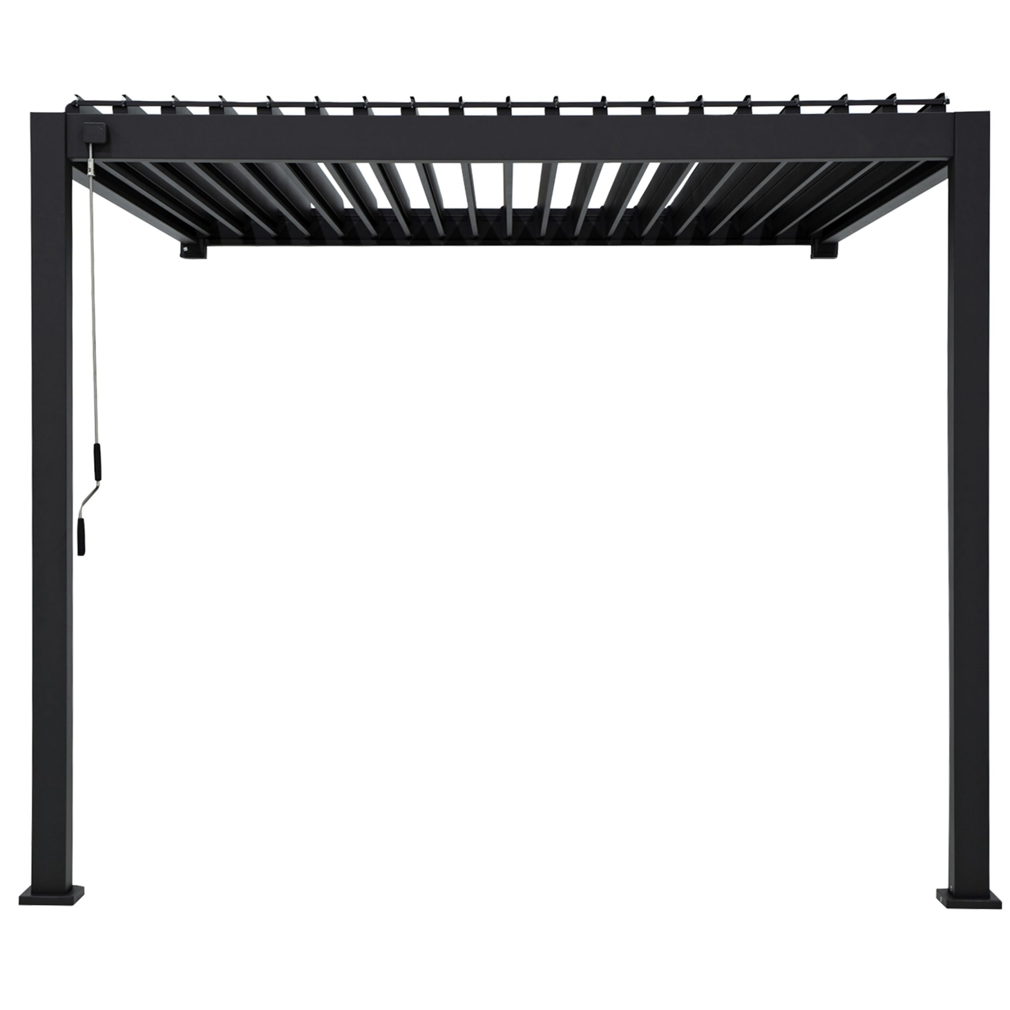 Pergola Eclipse – Wall-mounted Anthracite 3x3 m