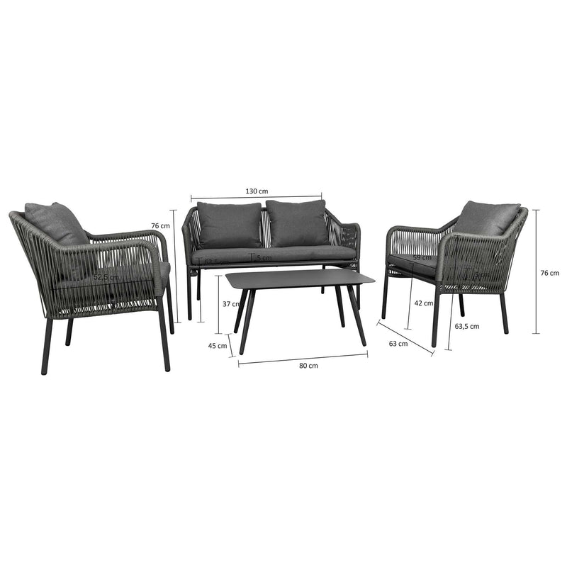 Balo outdoor lounge set grey