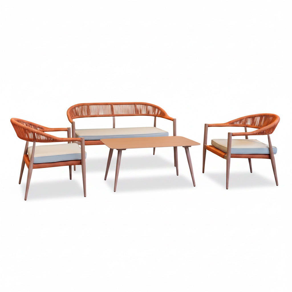 Oliver outdoor lounge set orange