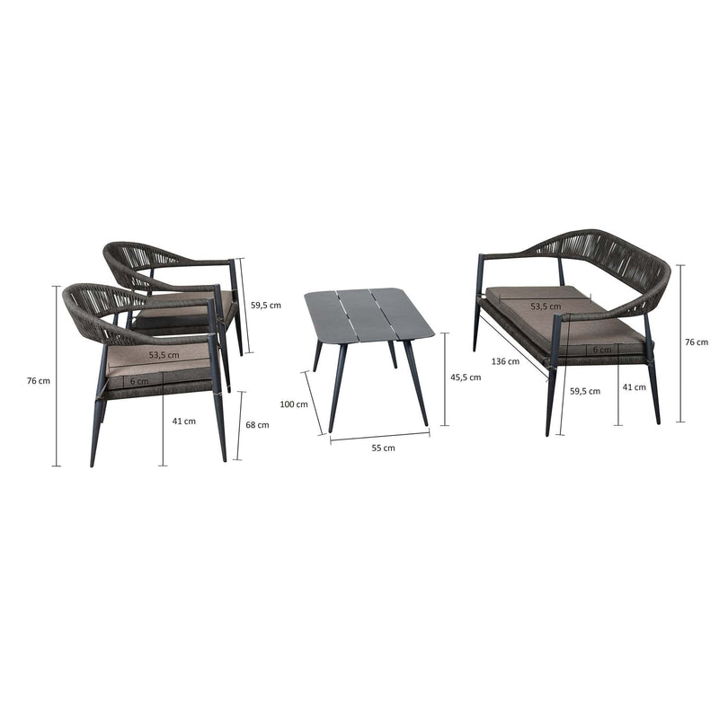 Oliver outdoor lounge set olive