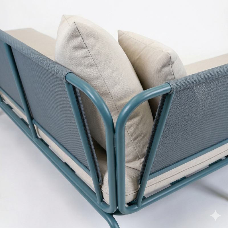 Maui corner lounge set blue